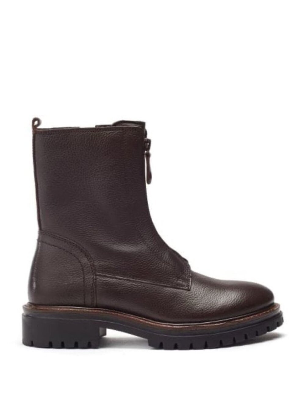 New Alberto Torresi Brown Leather Mid Calf Moto Boots Women's Size 39 (8.5 US)